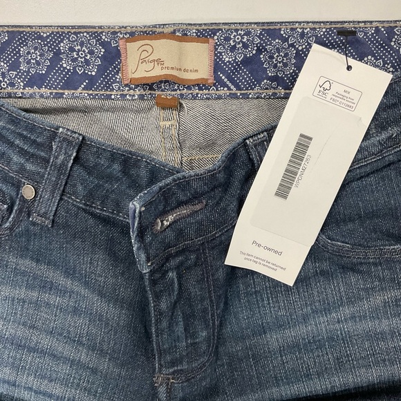 PAIGE Dark Blue Flare Jeans - Picture 3 of 4